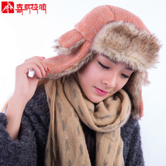 喜马拉雅雷锋帽 女士帽子冬季 甜美可爱加绒加厚 保暖户外帽子女