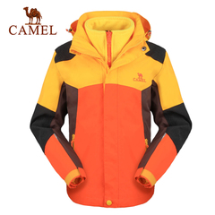 CAMEL骆驼户外童装 儿童冲锋衣 秋冬男女两件套三合一登山服