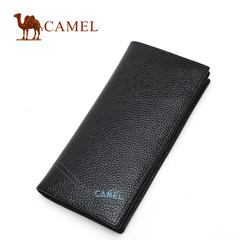 Camel骆驼钱包 男士牛皮商务休闲长款皮夹钱包男