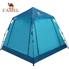 骆驼户外帐篷单层三人野营帐篷免搭建速开帐篷