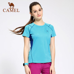 CAMEL骆驼户外速干休闲T恤 女款透气圆领短袖T恤