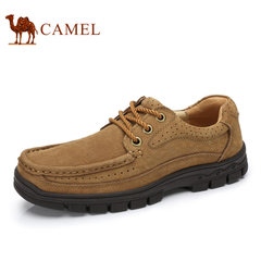 Camel/骆驼男鞋 牛皮系带运动户外鞋男圆头耐磨户外休闲鞋 夏季