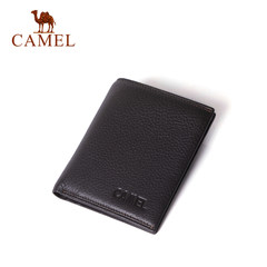 Camel骆驼钱包 男士钱夹时尚商务简约荔枝纹牛皮钱包