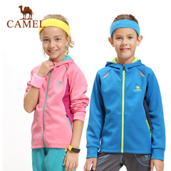 camel/骆驼青少年大童弹力舒适连帽跑步运动外套