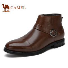 Camel/骆驼男鞋冬季加绒保暖内里商务正装男鞋皮靴子