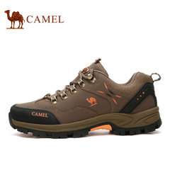 Camel/骆驼男鞋新品户外徒步鞋防滑耐磨低帮牛皮登山鞋