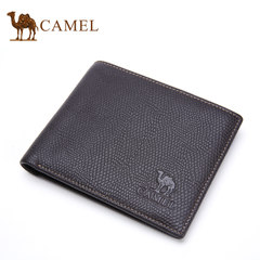 Camel骆驼钱包 男士钱包时尚商务钱夹票夹休闲短款牛皮夹票夹男