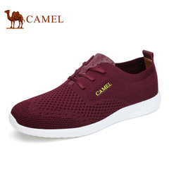 Camel/骆驼男鞋2017夏季新品【情侣款】飞织网布鞋时尚休闲健步鞋