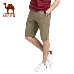 骆驼牌男装 夏季青年中腰微弹休闲短裤男士修身五分裤