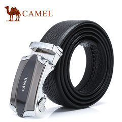 Camel/骆驼2017新款男士牛皮皮带 时尚休闲合金自动扣男腰带
