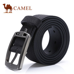 Camel骆驼腰带新款男士牛皮皮带商务休闲青年潮流合金针扣裤带男