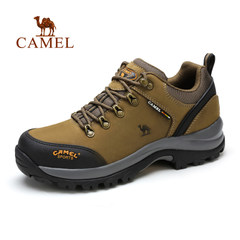 Camel/骆驼户外登山鞋男 真皮防滑休闲运动鞋防水耐磨牛皮徒步鞋