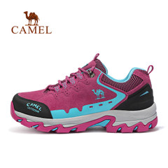 CAMEL骆驼户外女款徒步鞋 反绒皮防滑缓震时尚系带女款徒步鞋