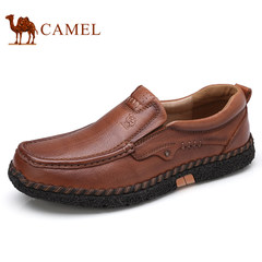Camel骆驼男鞋 秋季日常休闲舒适耐折缓震套脚通勤皮鞋