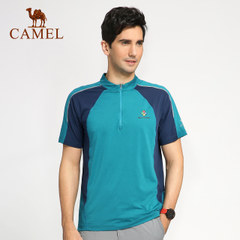 camel/骆驼&amp;8264登山队系列 户外男士立领功能短袖舒适T恤夏上衣