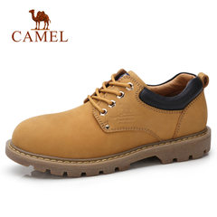 CAMEL骆驼户外男鞋 冬季欧美休闲低帮大头鞋牛皮户外工装鞋爸爸鞋
