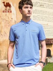 骆驼 男式POLO衫短袖男装保罗衫夏季翻领T恤英伦风上衣潮牌衣服男