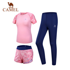 CAME/L骆驼瑜伽服 女款瑜伽健身针织运动两件套三件套装