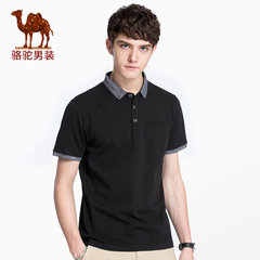 骆驼男装 2018夏季新款衬衫领短袖t恤男青年棉上衣休闲韩版潮Polo