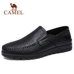 CAMEL骆驼真皮透气耐磨皮鞋 休闲舒适柔软轻便男士减震套脚驾车鞋