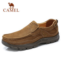 CAMEL骆驼男鞋旅游鞋 户外休闲时尚耐磨套脚牛皮缓震休闲皮鞋