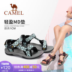 骆驼女鞋 2018夏季新品 舒适平底凉鞋女百搭鞋魔术贴休闲运动凉鞋