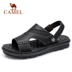 CAMEL骆驼凉鞋男 防滑牛皮厚底软底商务休闲两穿 凉鞋男沙滩鞋
