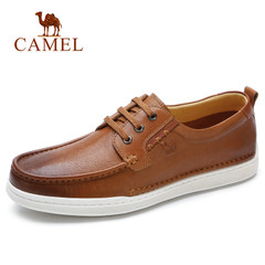 CAMEL骆驼男鞋 英伦时尚日常休闲男皮鞋柔软耐折真皮青年系带潮鞋