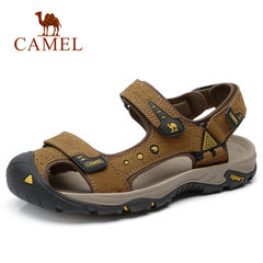 CAMEL骆驼户外凉鞋 春夏透气包头休闲凉鞋 真皮防滑运动沙滩鞋