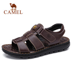 CAMEL骆驼凉鞋男 商务休闲男士凉鞋 舒适真皮软底潮皮凉鞋