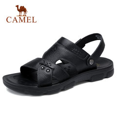 CAMEL骆驼男鞋 牛皮两穿凉拖鞋 男士舒适透气防滑商务休闲凉鞋