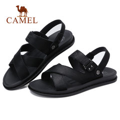 CAMEL骆驼休闲男凉鞋时尚牛皮简约时尚 休闲轻便凉拖两穿鞋沙滩鞋