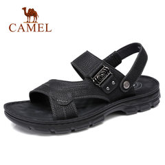 CAMEL骆驼休闲男鞋柔软牛皮商务舒适 休闲两穿凉拖鞋户外防滑凉鞋