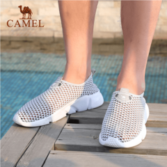 Camel/骆驼休闲鞋男鞋 透气轻便健步运动鞋套脚鞋镂空运动网鞋男