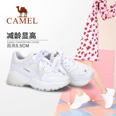 CAMEL骆驼运动休闲鞋女鞋秋季ins超火潮流舒适厚底增高老爹小白鞋