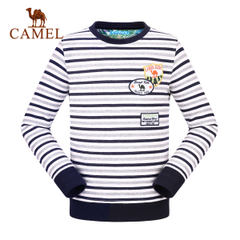 CAMEL/骆驼童装 秋季儿童圆领保暖卫衣男女童纯色户外运动打底衫