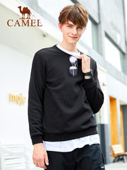 CAMEL骆驼户外休闲衣 加绒时尚休闲圆领套头青年韩版运动男款卫衣