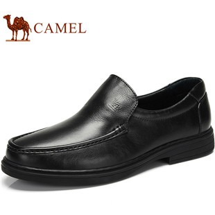 Camel骆驼男鞋 真皮牛皮圆头套脚商务休闲皮鞋2013秋季新款大码鞋