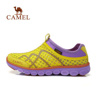 骆驼户外徒步休闲鞋 2014年新款正品网鞋 女款低帮透气鞋92303604