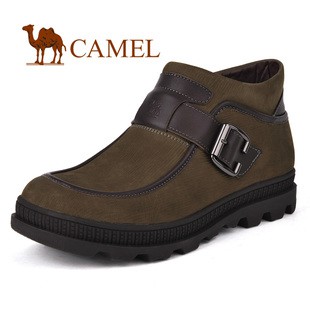 【断码清仓】CAMEL骆驼 正品 男鞋 棉短靴 磨砂休闲男靴子