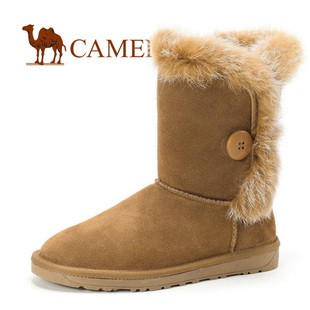 CAMEL骆驼 女鞋 日常休闲雪地靴 保暖毛里 新款 1101003