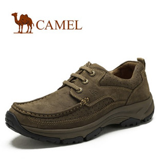 camel 骆驼磨砂牛皮 男鞋 休闲舒适男鞋 日常休闲鞋 真皮徒步鞋
