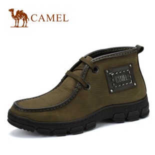 camel 骆驼 男鞋 正品 保暖 男款日常休闲短靴 新款 2070002
