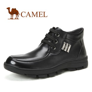 camel 骆驼 男鞋 冬季保暖 真皮商务休闲男款短靴 2208006