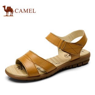 camel骆驼 简约优雅柔软舒适头皮牛层女凉鞋 81056603