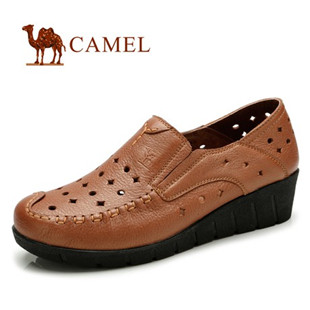 camel 骆驼 女鞋 2013春季新品 简约舒适休闲 冲孔单鞋
