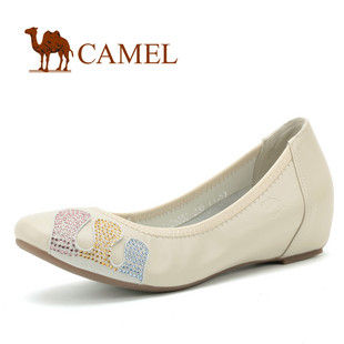 骆驼女鞋camel-0221053-优雅淑女系列内增高真皮单鞋休闲鞋